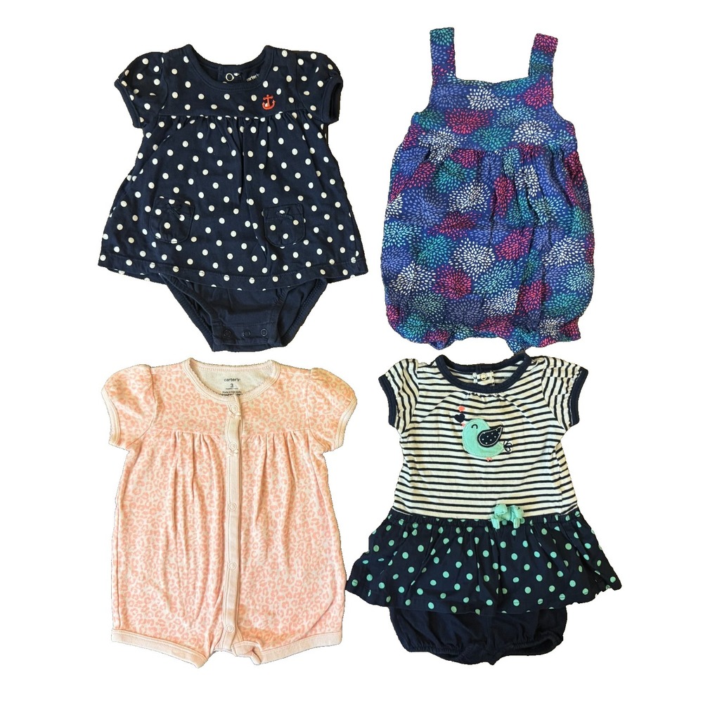 Baby Girl Summer Rompers Dress 3 Months Clothes Lot Outfits Bundle Bird